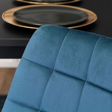 Барний стілець оксамитовий MEBEL ELITE ARCOS Velvet Синій / золотий фотографія
