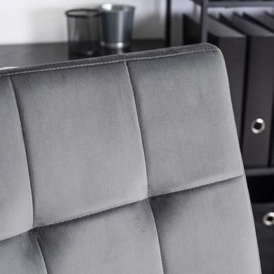 Стілець офісний поворотний MEBEL ELITE BOSTON Velvet, Сірий фотографія