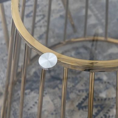 Стіл круглий MEBEL ELITE OLIVIER 120 см Прозорий фотографія