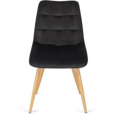 Стул бархатный MEBEL ELITE RODRI Velvet Черный / Натуральный фотография