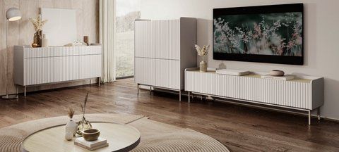 Стенка Perfect Home Левел / Level A Беж/дуб сканди фотография
