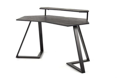 Стол письменный FORKS Halmar 130x90 Темно-Серый / Черный фотография