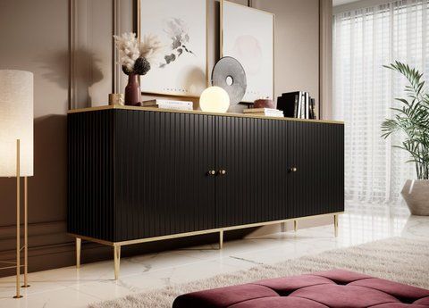 Комод Glamour Cama 180 Черный фотография
