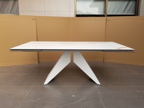 Стол Обеденный SAPPHIRE GOLD MARBLE Concepto 200(300)x100 Белый/Белый фотография