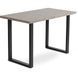 Стол MEBEL ELITE ALTE MAX 130х65 см бетон / черный