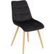 Стул бархатный MEBEL ELITE RODRI Velvet Черный / Натуральный фотография