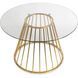 Стіл круглий MEBEL ELITE OLIVIER 120 см Прозорий
