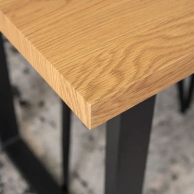 Стол MEBEL ELITE ALTE 120х65 см Золотой дуб / Черный фотография