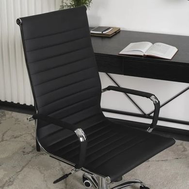Стілець офісний поворотний MEBEL ELITE FERNIS екошкіра: Чорний фотографія
