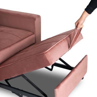 Крісло розкладне MEBEL ELITE SOLOR Velvet Рожевий фотографія