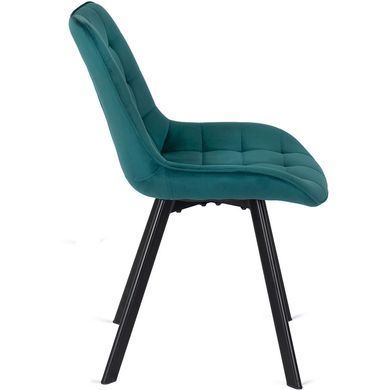 Стілець оксамитовий MEBEL ELITE RICK Velvet Бірюзовий фотографія