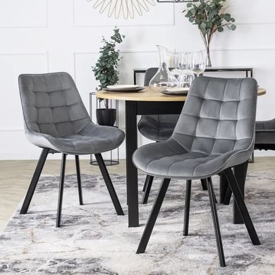 Стул бархатный MEBEL ELITE RICK Velvet Серый фотография