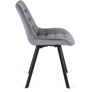 Стул бархатный MEBEL ELITE RICK Velvet Серый фотография
