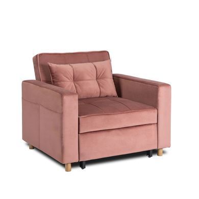 Крісло розкладне MEBEL ELITE SOLOR Velvet Рожевий фотографія