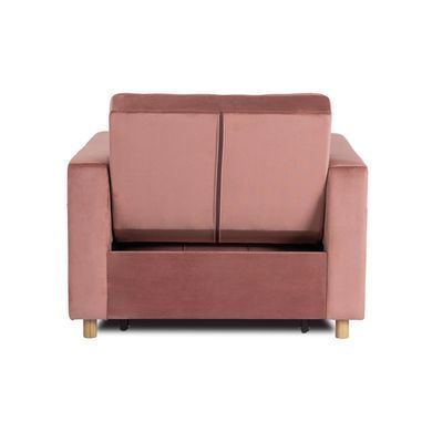 Крісло розкладне MEBEL ELITE SOLOR Velvet Рожевий фотографія