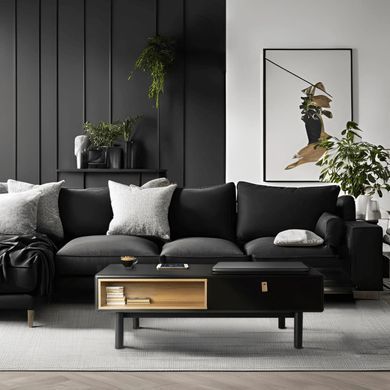 Журнальний столик MEBEL ELITE ARES Чорний фотографія
