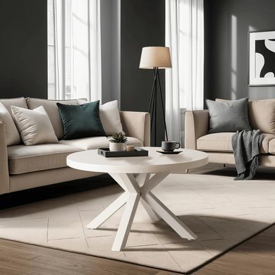 Журнальный столик MEBEL ELITE LINCOLN 80x80 Беж/кашемир фотография
