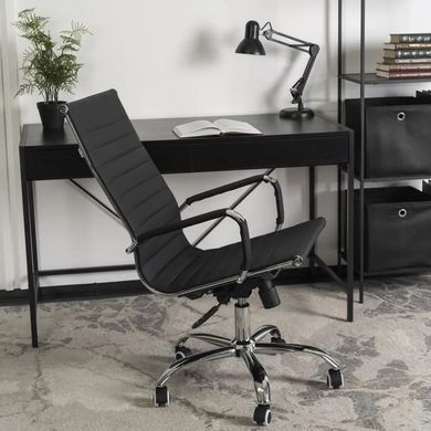 Стілець офісний поворотний MEBEL ELITE FERNIS екошкіра: Чорний фотографія