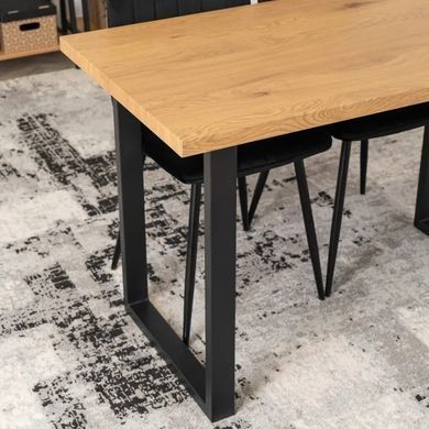 Стол MEBEL ELITE ALTE 120х65 см Золотой дуб / Черный фотография