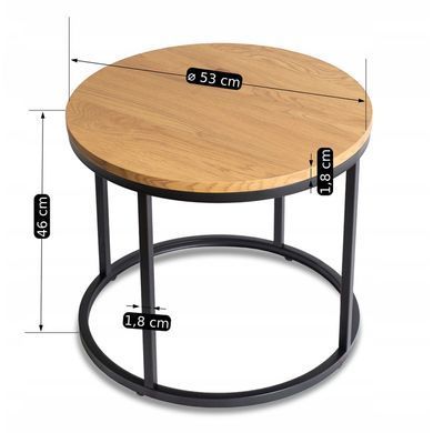 Журнальный столик LELLA MEBEL ELITE 53x53 Дуб Золотой фотография