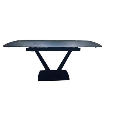 Стіл розкладний ELVI BLACK MARBLE Concepto 120(180)x80 Кераміка Матовий Чорний фотографія