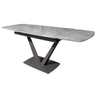 Стіл розкладний ELVI GREY STONE Concepto 120(180)x80 Кераміка Глянець Сірий фотографія