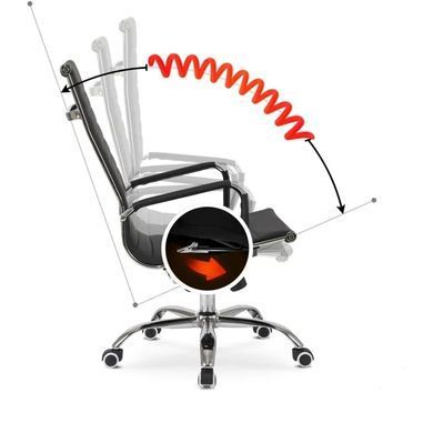 Стілець офісний поворотний MEBEL ELITE FERNIS екошкіра: Чорний фотографія