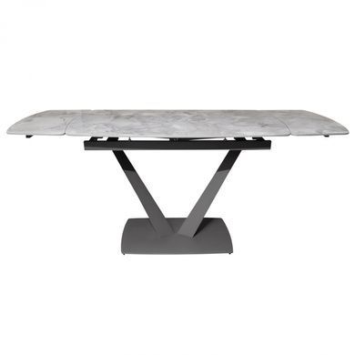 Стіл розкладний ELVI GREY STONE Concepto 120(180)x80 Кераміка Глянець Сірий фотографія