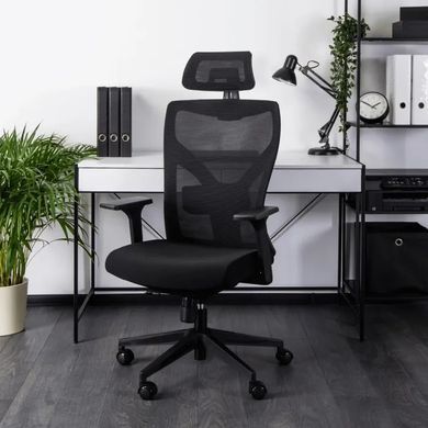 Стул офисный вращающийся MEBEL ELITE SPIRAL Черный фотография