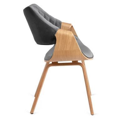 Стул бархатный MEBEL ELITE LUISE Velvet Серый фотография