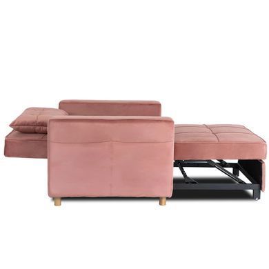 Крісло розкладне MEBEL ELITE SOLOR Velvet Рожевий фотографія