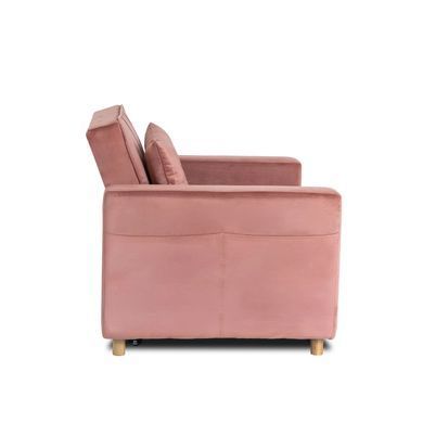 Крісло розкладне MEBEL ELITE SOLOR Velvet Рожевий фотографія