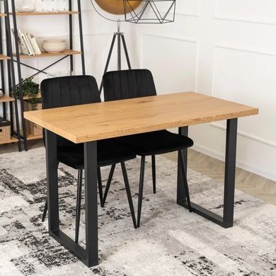 Стол MEBEL ELITE ALTE 120х65 см Золотой дуб / Черный фотография