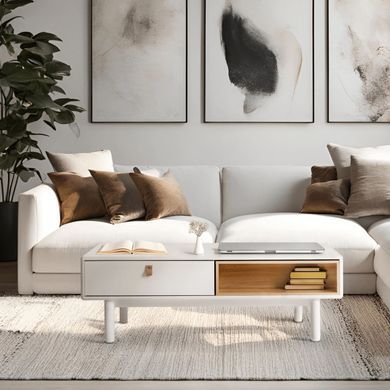 Журнальний столик MEBEL ELITE ARES Чорний фотографія
