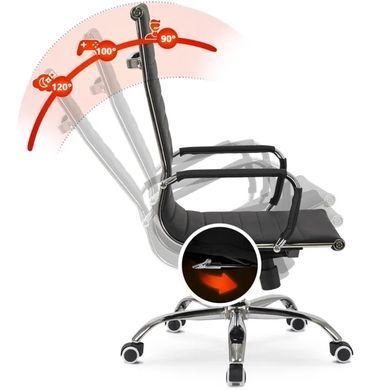 Стілець офісний поворотний MEBEL ELITE FERNIS екошкіра: Чорний фотографія