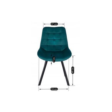 Стілець оксамитовий MEBEL ELITE RICK Velvet Бірюзовий фотографія