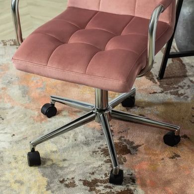 Стілець офісний поворотний MEBEL ELITE BOSTON Velvet, Рожевий фотографія