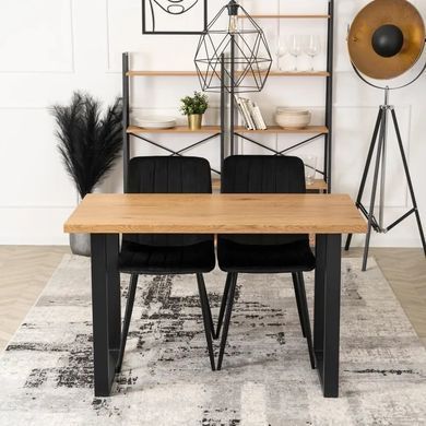 Стол MEBEL ELITE ALTE 120х65 см Золотой дуб / Черный фотография
