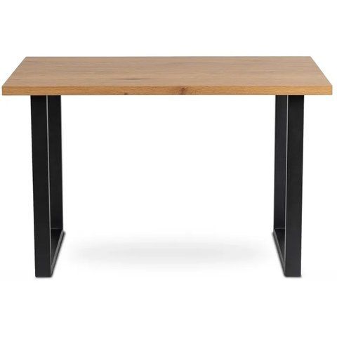 Стол MEBEL ELITE ALTE 120х65 см Золотой дуб / Черный фотография