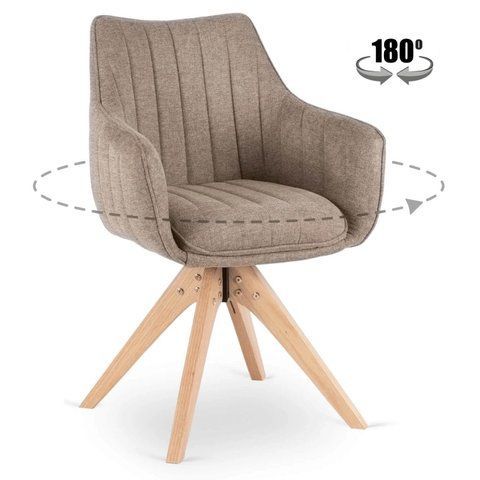Стул поворотный MEBEL ELITE LEMON Бежевый фотография