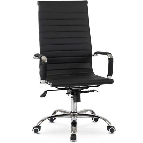Стул офисный поворотный MEBEL ELITE FERNIS экокожа Черный фотография