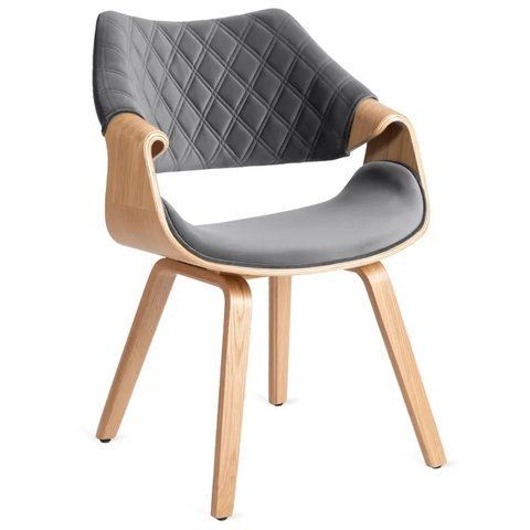 Стул бархатный MEBEL ELITE LUISE Velvet Серый фотография