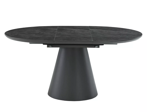 Стол раскладной ANGEL II Signal 120(160)x120 Эффект мрамора/ черный фотография