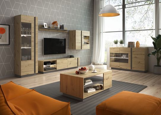 Полка Perfect Home Арко / Arco 138 Дуб артизан/графит фотография