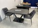 Стіл розкладний ELVI BLACK MARBLE Concepto 120(180)x80 Кераміка Матовий Чорний