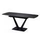 Стіл розкладний ELVI BLACK MARBLE Concepto 120(180)x80 Кераміка Матовий Чорний