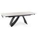 Стіл розкладний MEBEL ELITE DEVON 160(220)х90 см Білий мармур/чорний