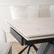 Стіл розкладний MEBEL ELITE DEVON 160(220)х90 см Білий мармур/чорний