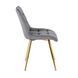 Стул бархатный MEBEL ELITE CARO Velvet Серый