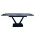 Стіл розкладний ELVI BLACK MARBLE Concepto 120(180)x80 Кераміка Матовий Чорний